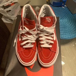 Vans Sk8-Hi Formula Canvas Skate Shoes Red